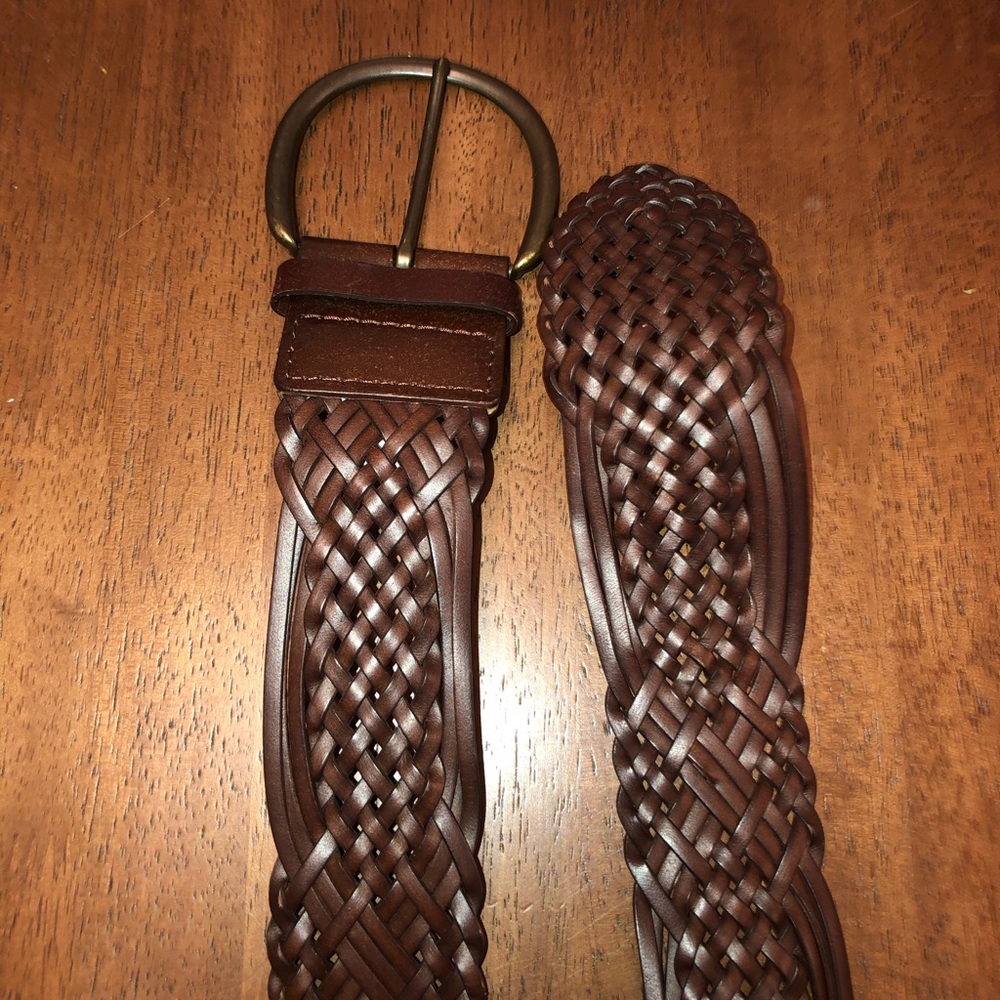 Brown woven women’s belt